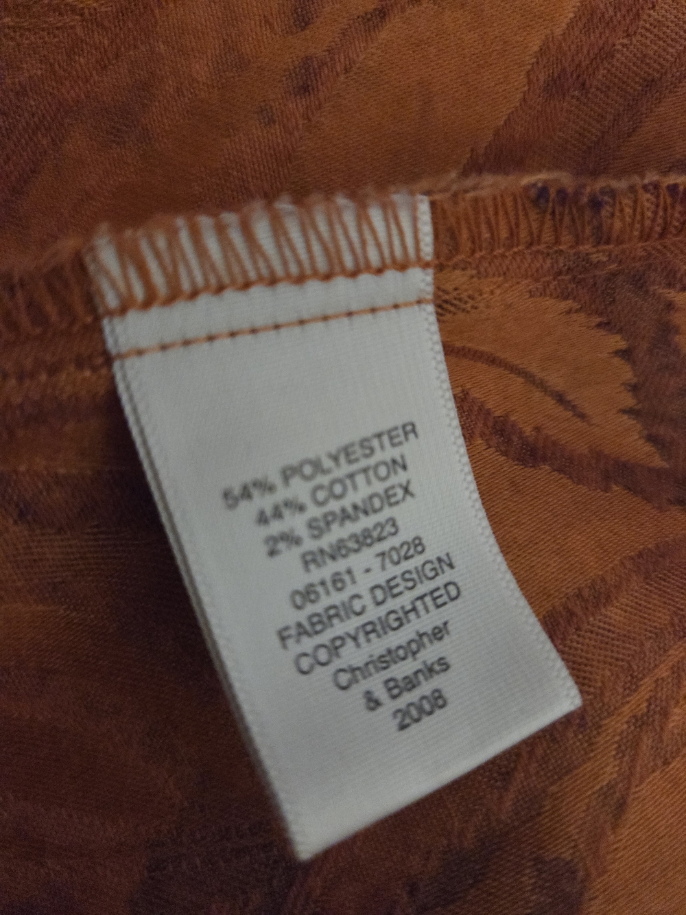Rust Paisely Button-Front Jacket - Picture 11 of 12